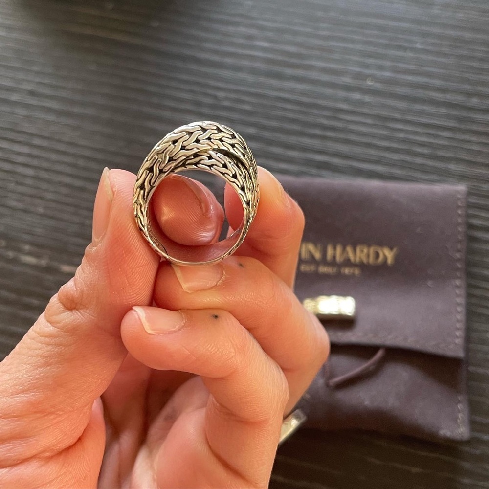 NWOT John Hardy Tiga chain silver ring
